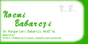 noemi babarczi business card